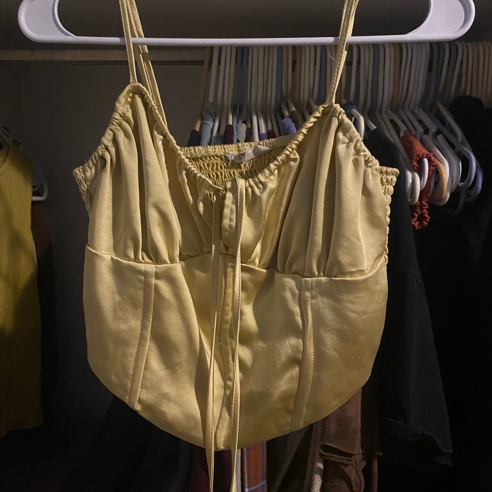 LA hearts Yellow corset Tank